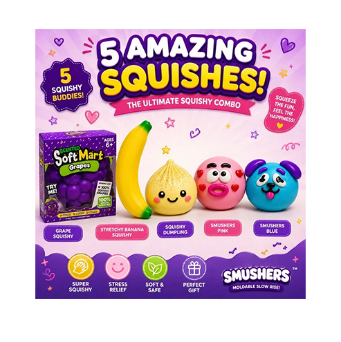 Smushers – Ultimate Squishy Buddy Combo – Set of 5
