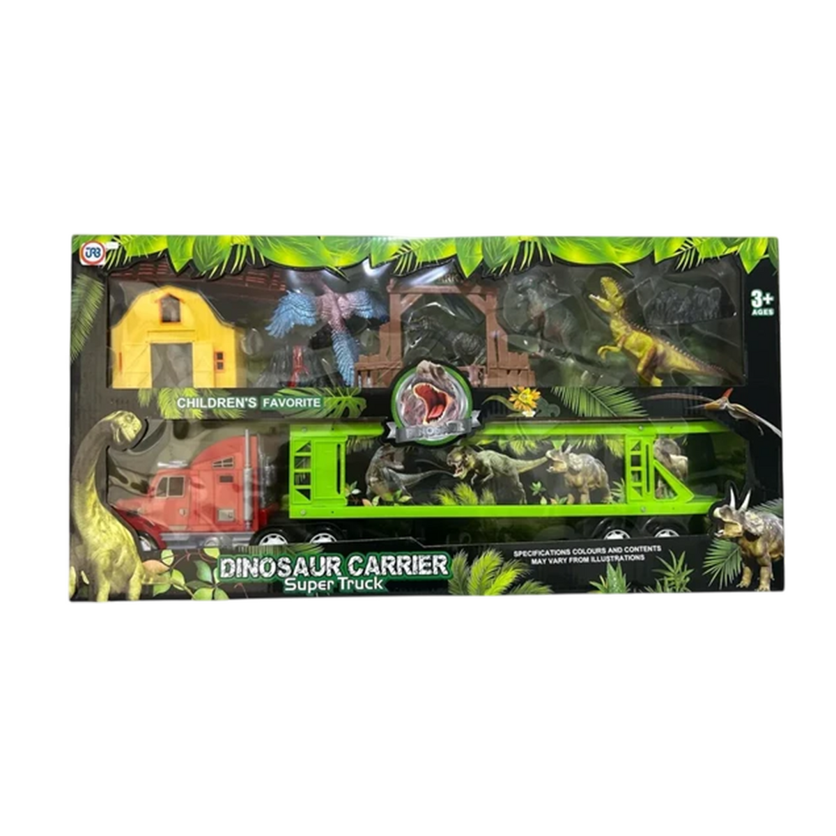 Dinosaur Carrier Truck With 4 Dinosaurs and 1 Vehicle