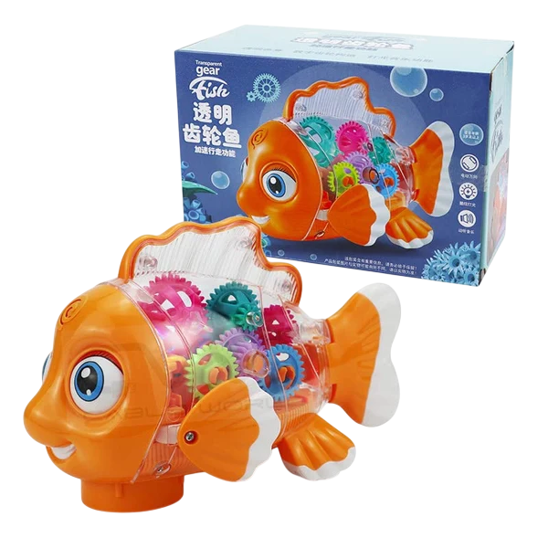 Tipmant Cute Electric Fish Toy – Electronic Goldfish Animal Vehicle Car