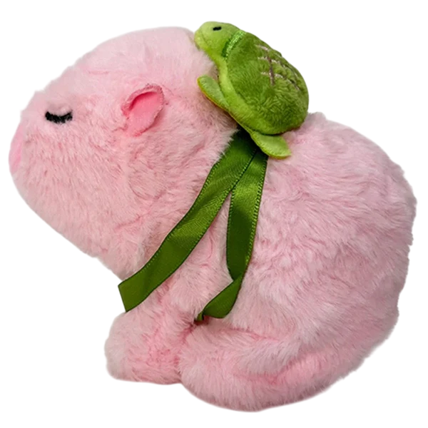 Mini Running Capybaras Nose-Wiggling Cuties with Turtle Backpacks