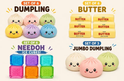 Squishy Party Package 2 – Needoh, Butter & Dumpling Giant Set😍