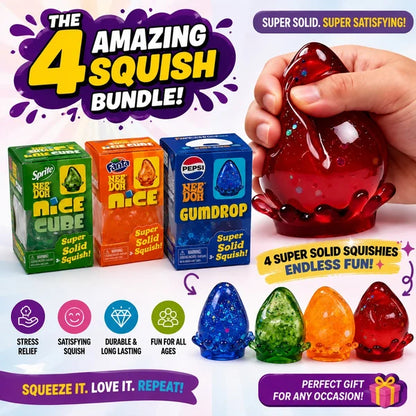 The 4 Teardrop Amazing Squish Bundle – Sprite, Fanta & Pepsi Edition