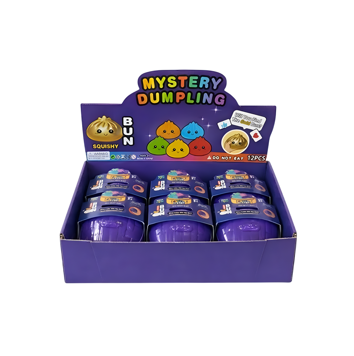 Mystery Purple Glitter Dumpling Squishy Bun – Mystery Series