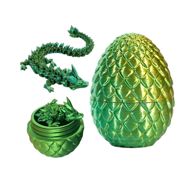 3D Printed Dragon in Egg Full Articulated Dragon Crystal Dragon