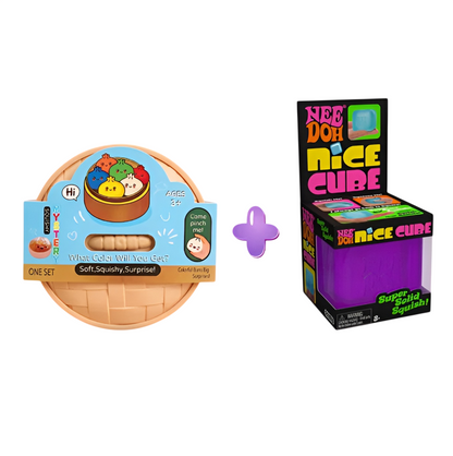Needoh Squishy Nice Cube + Squishy Dumpling Mystery