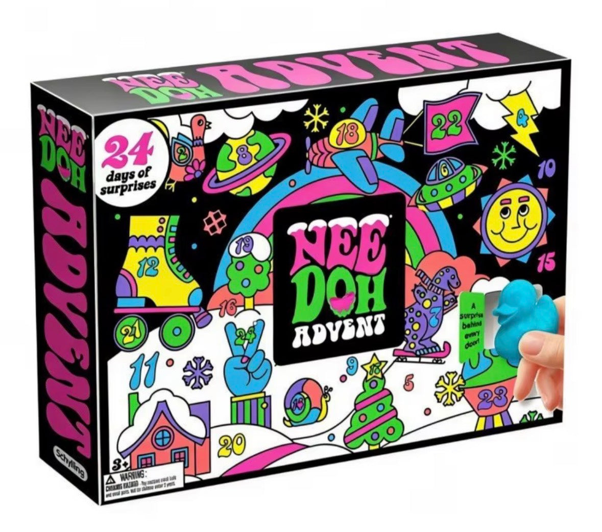 Nee Doh  24-Day Advent Calendar – Christmas Squishy Toy Countdown for Kids