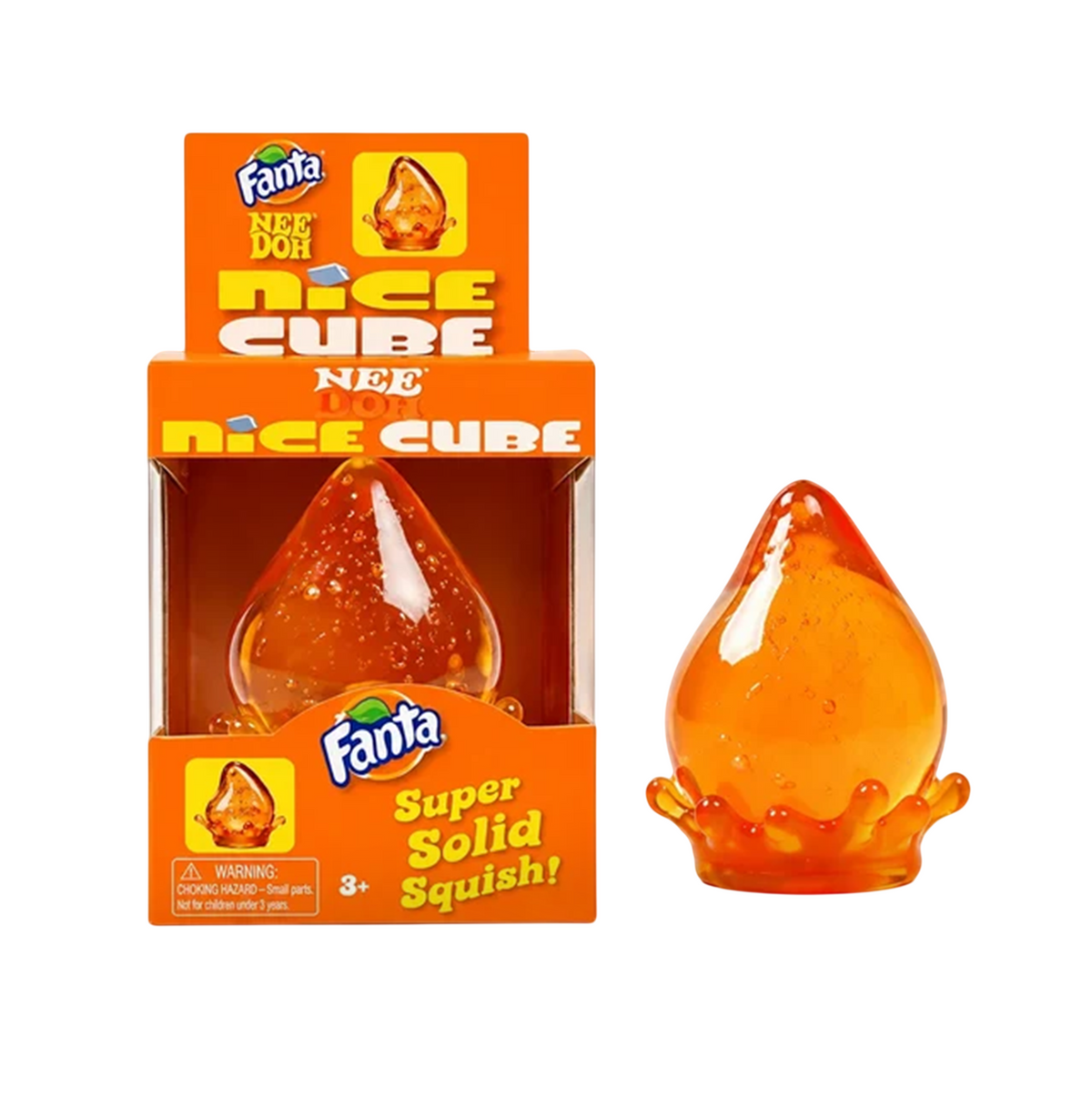 Squishy Raindrop/Dreamdrop Fidget Toy Glitter Orange