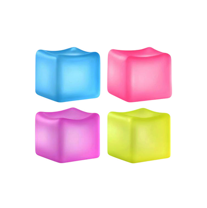 Glow Squishy Ice Cube Fluorescent Glow-in-the-Dark
