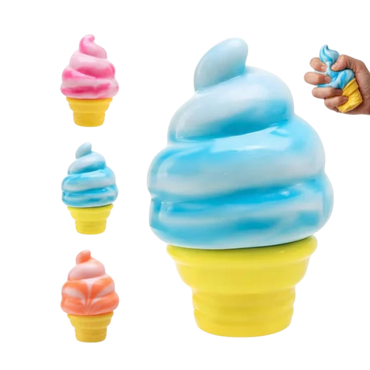 Ice Cream Squishy Cone Slow Rising – 4pc Set