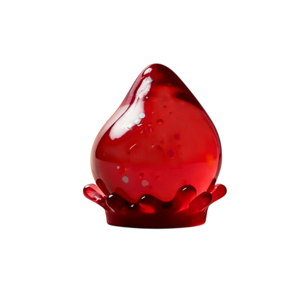 Squishy Raindrop Fidget Toy Glitter - Red