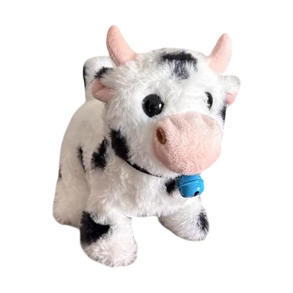 Hopearl Walking Cow Interactive Electronic Pet Plush Dairy Cattle Toy