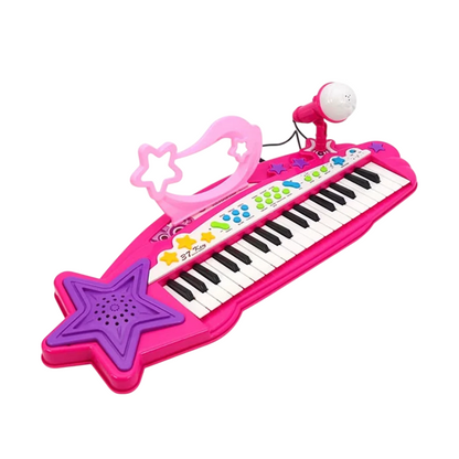 Electric Piano 37 Keys – Mini Electronic Keyboard with Microphone