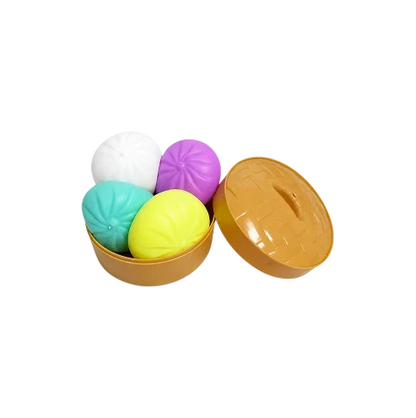 Mini Squishy Bao Dumpling Set – 4pc Pastel