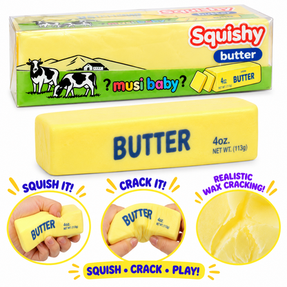 Wax Cracking Butter Squishy – Satisfying ASMR Stress Relief Sensory Squeeze Toy
