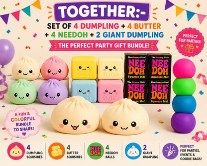 Squishy Party Package 1 Needoh Butter Dumpling Giant set