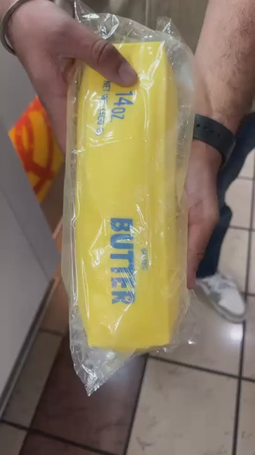 Giant Butter Squishy 10" Tall Foamy Stress Relief Toy, Soft PU Foam Fidget - Toyshut Recommended