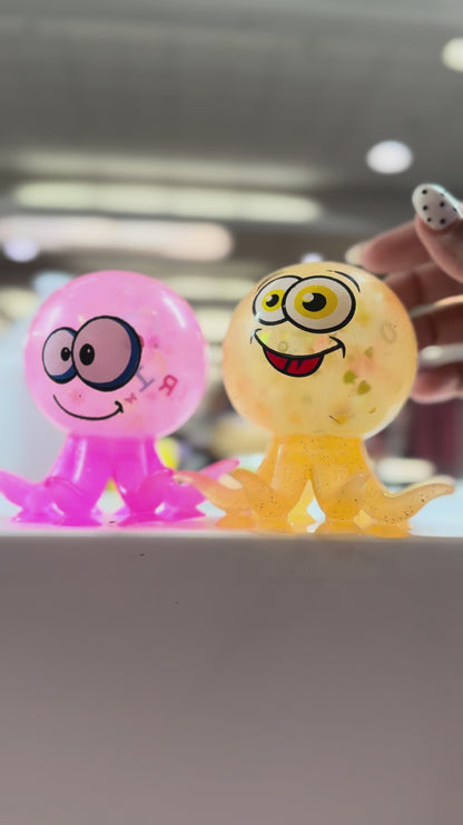 Glitter sucker Squeeze Octopus Squishy Sensory Toy