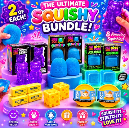 Needoh Gummy Bear Gumdrop Nice Cube Glow Cheese Bun Buttter Ultimate Bundle❤️