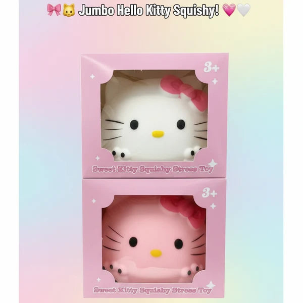 Jumbo Hello Kitty Inspired Squishy Stress Toy – Colour May Vary – New Arrival