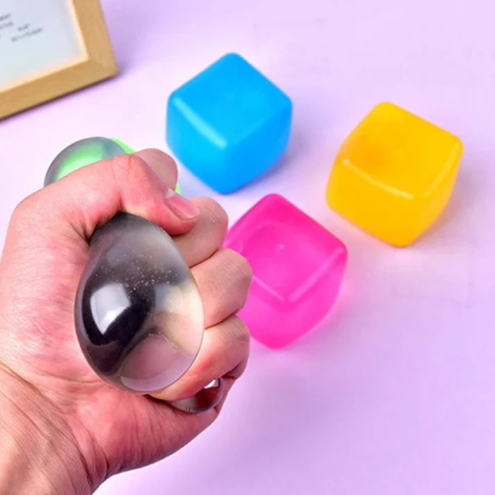 Glow Squishy Ice Cube Fluorescent Glow-in-the-Dark