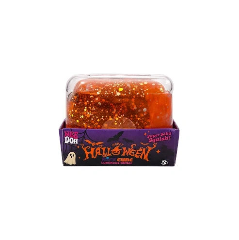 Large Halloween Themed Nice Cube – Luminous Glitter Cube Squishy